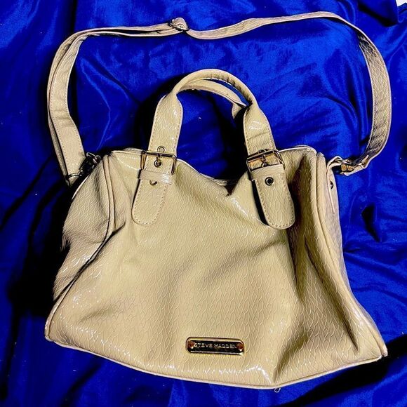 Steve Madden - Beige Reptile Leather - Duffle Purse - Picture 2 of 15